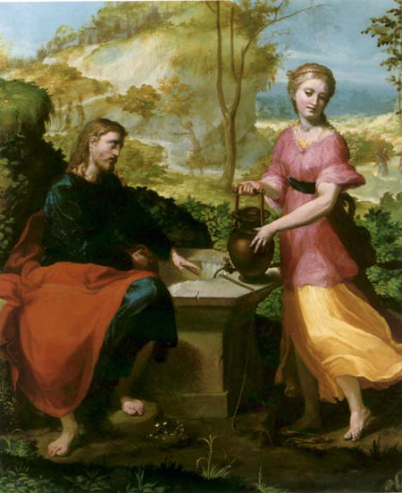 Jésus et la femme de Samarie (Michelangelo Anselmi)