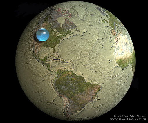 Quantité d'eau présente sur Terre